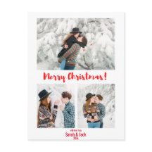 modern chic script is een kerstfoto