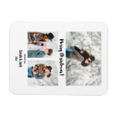 modern chic script is een kerstfoto magneet (Horizontaal)