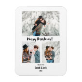 modern chic script is een kerstfoto magneet (Verticaal)