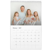 Modern Chic Script  KLEUR 12 Foto Kalender (Feb 2027)