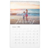 Modern Chic Script KLEUR 12 Foto Kalender (Jan 2026)