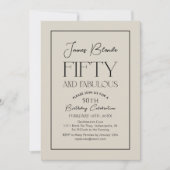 Modern Chic Script Mannen-verjaardagsfeest Kaart (Voorkant)