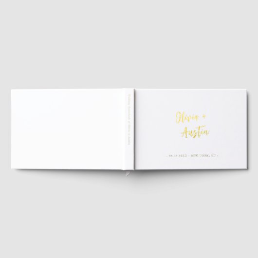 Modern Chic Script Minimalist Wedding Gastenboek (Volledig)
