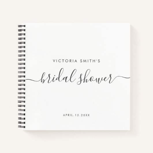 Modern Chic Script Vrijgezellenfeest bruidsmeisje Notitieboek (Voorkant)