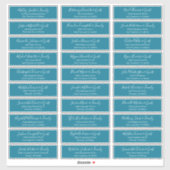 Modern Chic Script Weddenschap Namen adres Sticker (Vel)