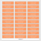 Modern Chic Script Weddenschap Namen adres Sticker (Vel)