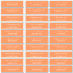 Modern Chic Script Weddenschap Namen adres Sticker