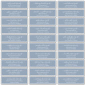 Modern Chic Script Weddenschap Namen adres Sticker (Voorkant)