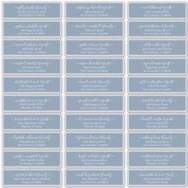 Modern Chic Script Weddenschap Namen adres Sticker