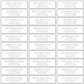 Modern Chic Script Weddenschap Namen adres Sticker (Voorkant)