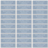 Modern Chic Script Weddenschap Namen adres Sticker (Voorkant)