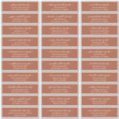 Modern Chic Script Weddenschap Namen adres Sticker (Voorkant)