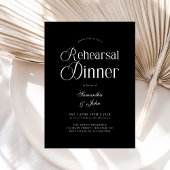 Modern Chic Script Wedding Rehearsal Dinner Kaart