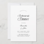 Modern Chic Script Wedding Rehearsal Dinner Kaart (Voorkant)