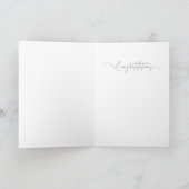 Modern Chic Script Wedding Wenskaart Bedankkaart (Binnen)