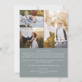 Modern Chic Seafoam Kerstmis Fotojaar in de Review Feestdagenkaart (Achterkant)