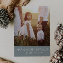 Modern chic | Seafoam Merry Christmas Foto