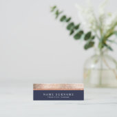 Modern Chic Sequin MidnightBlue Mini Visitekaartje (Staand voorkant)