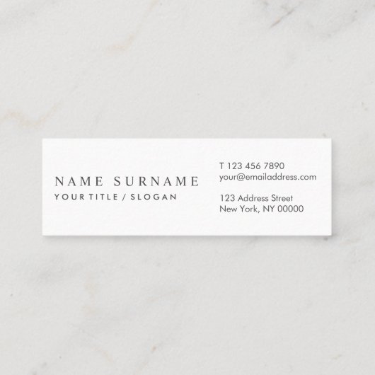 Modern Chic Sequin MidnightBlue Mini Visitekaartje (Achterkant)