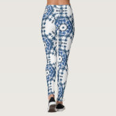 Modern Chic Shobori Blue Tie Dye Patroon Leggings (Achterkant)
