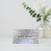 Modern chic silver minimalist professional visitekaartje (Staand voorkant)