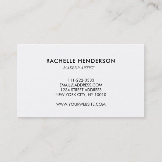 Modern chic silver minimalist professional visitekaartje (Achterkant)