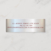 Modern Chic Silver, Red Lips, Makeup kunstenaar Mini Visitekaartje (Achterkant)