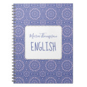 Modern Chic Simple Student onderwerpt roze Paars Notitieboek (Voorkant)