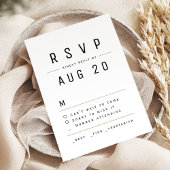 Modern Chic Simple Typography Wedding RSVP