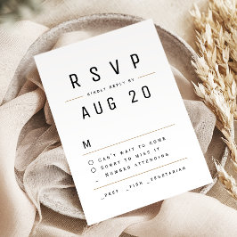 Modern Chic Simple Typography Wedding RSVP