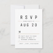 Modern Chic Simple Typography Wedding RSVP (Voorkant)