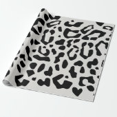 Modern Chic Snow Leopard Animal Print Patroon Cadeaupapier (Uitgerold)