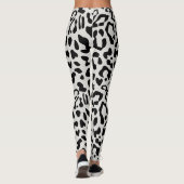 Modern Chic Snow Leopard Animal Print Patroon Leggings (Achterkant)