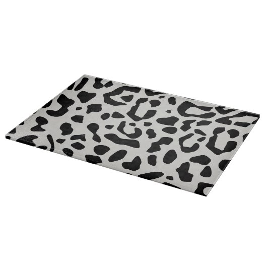 Modern Chic Snow Leopard Animal Print Patroon Snijplank (Hoek)