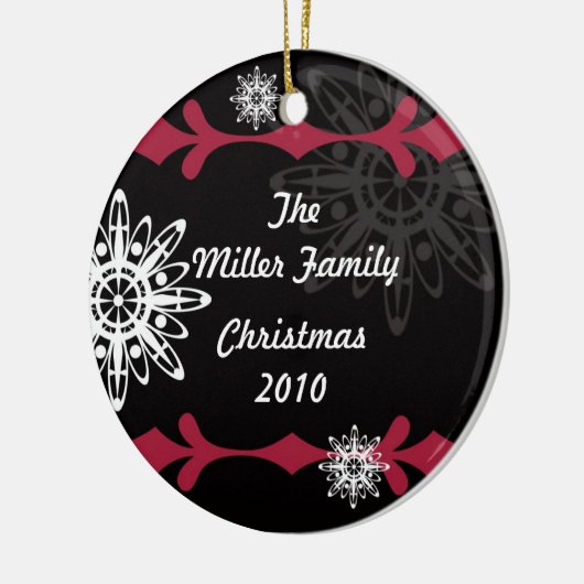 Modern Chic Snowflake Ornament (Links)