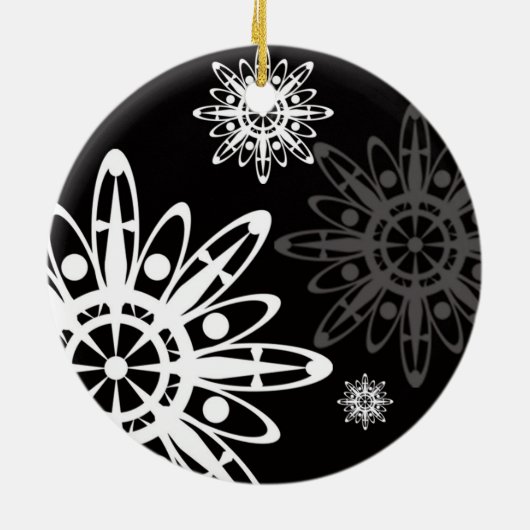 Modern Chic Snowflake Ornament (Achterkant)
