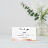 Modern Chic Social Media QR Code Uw Logo hier Visitekaartje (Staand voorkant)