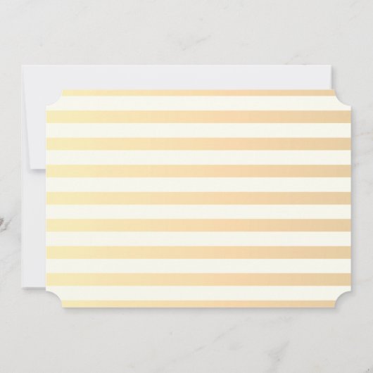 Modern Chic Striped Flowers Wedding Uitnodiging (Achterkant)