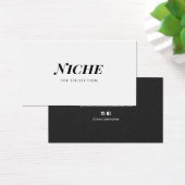 Modern Chic Stylish Black White Typografie Visitekaartje (Bureau)
