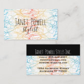 modern chic stylistblue aqua aangepaste visitekaar visitekaartje (Voorkant / Achterkant)