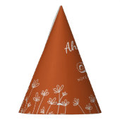 Modern Chic Terracotta Flowers First Birthday Feesthoedjes (Links)