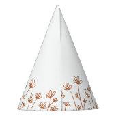 Modern Chic Terracotta Flowers First Birthday Feesthoedjes (Achterkant)