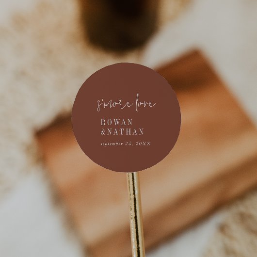 Modern Chic Terracotta Rust's meer Liefde Stickers