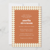 Modern Chic Terracotta Stippen Vrijgezellenfeest Kaart (Voorkant)