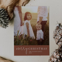 Modern chic | Terracotta Vrolijke Kerstfoto