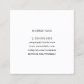 Modern Chic Texture Yellow Consultant Vierkante Visitekaartje (Achterkant)