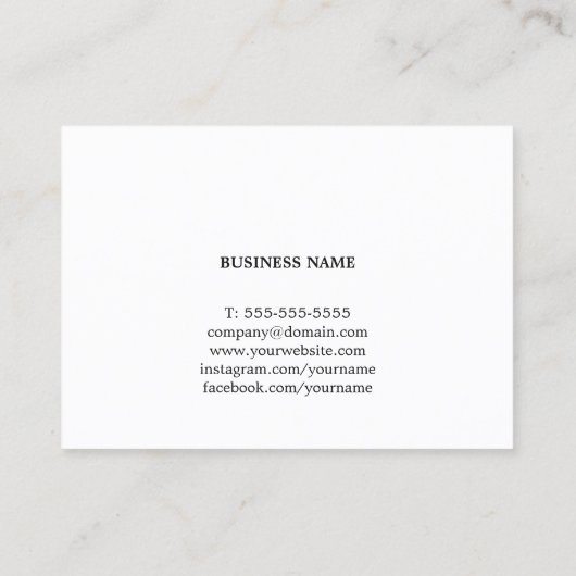 Modern Chic Texture Yellow Interior Design Visitekaartje (Achterkant)