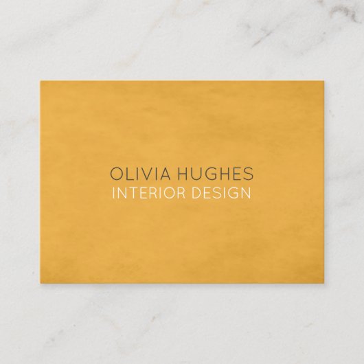 Modern Chic Texture Yellow Interior Design Visitekaartje (Voorkant)