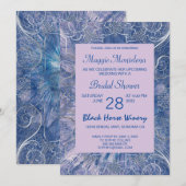 Modern Chic Textured Bridal Shower Kaart (Voorkant / Achterkant)