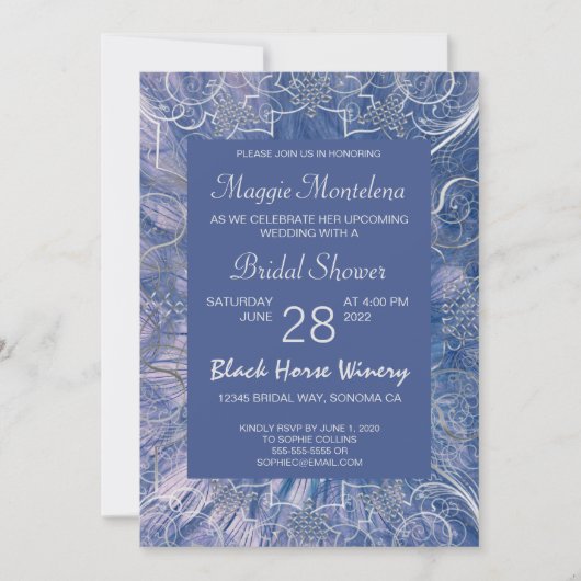 Modern Chic Textured Bridal Shower Kaart (Voorkant)